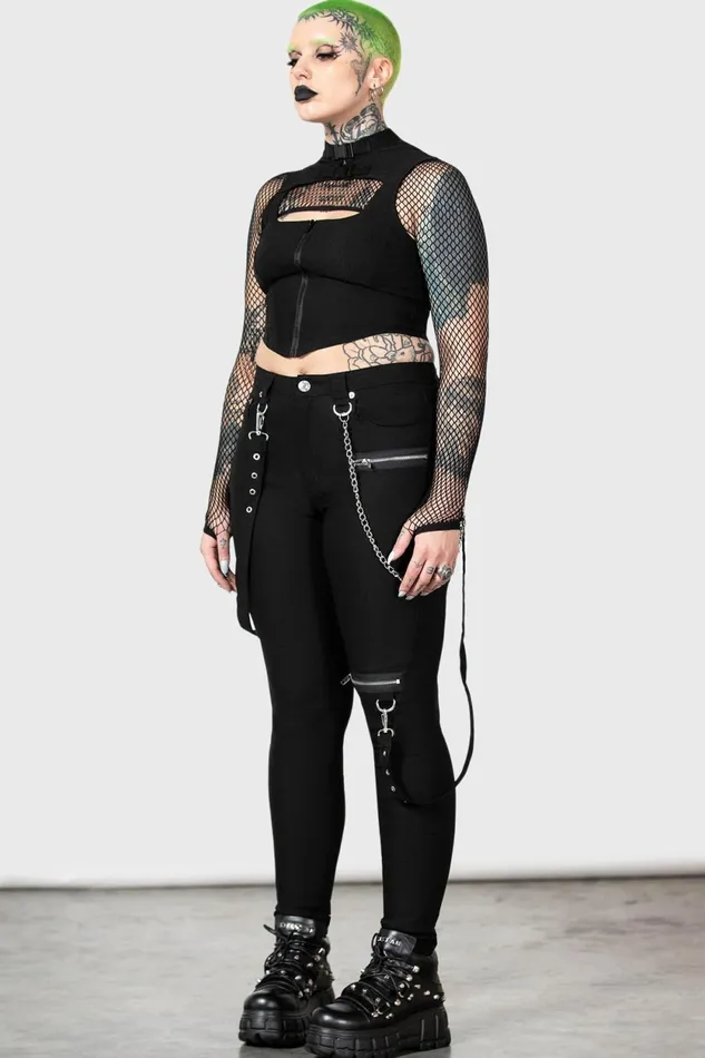 Women Trousers and Jeans Killstar The Rave Skinny Trousers