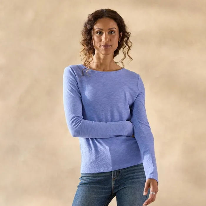 Women Ultimate Airy Slub Crewneck Orchid Ice Sundance Catalog Tops Women Ultimate Airy Slub Crewneck Orchid Ice Sundance Catalog Tops