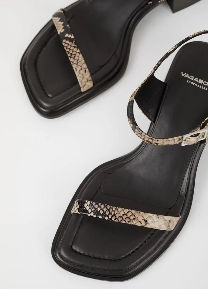 Women Vagabond Sandals INES SANDALS Multicolour Embossed Leather