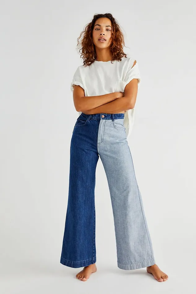 Women WideLeg Jeans Free People Nelly Jeans Half Tone