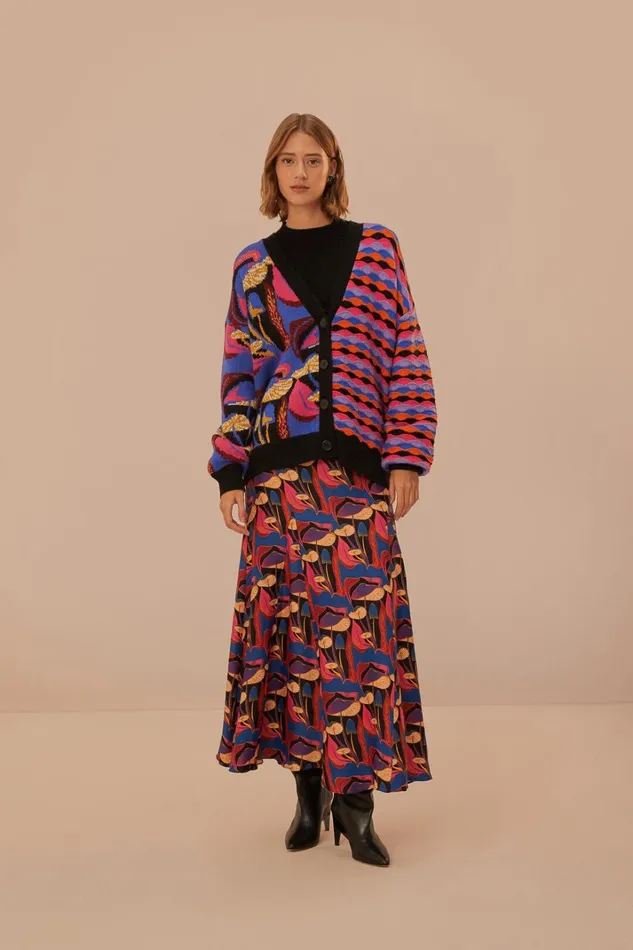 Women Wild Mushrooms Black Maxi Skirt Wild Mushrooms Black FARM Rio Skirts
