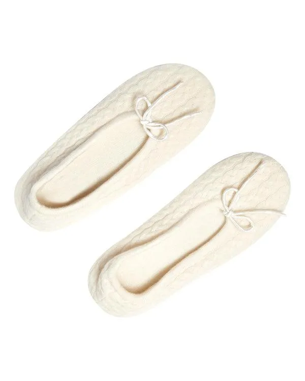 Women Women039s Cable Cashmere SlippersIn New Ivory White New Ivory White NPeal Slippers and Socks Women Women039s Cable Cashmere SlippersIn New Ivory White New Ivory White NPeal Slippers and Socks