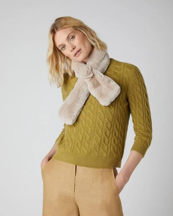 Women Women039s Fur Neck WarmerIn Sand Brown Sand Brown NPeal Cashmere Scarves