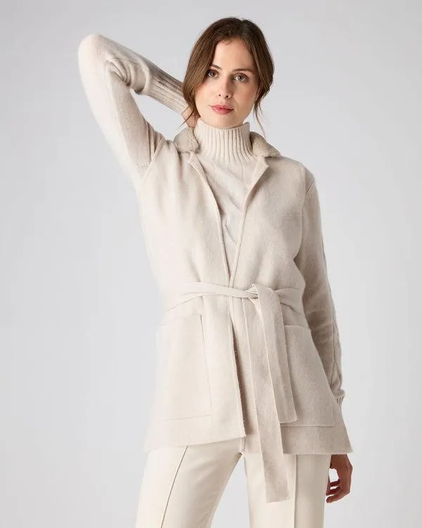 Women Women039s Notch Neck Fur Trim Cashmere GiletIn Heather Beige Brown Heather Beige Brown NPeal Gilets Women Women039s Notch Neck Fur Trim Cashmere GiletIn Heather Beige Brown Heather Beige Brown NPeal Gilets