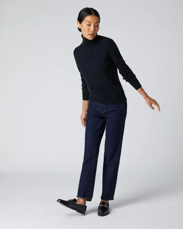 Women Women039s Polo Neck Cashmere SweaterIn Black Black NPeal Turtle Necks