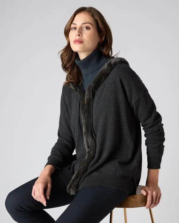 Women Women039s Rex Fur Trim HoodieIn Dark Charcoal Grey Dark Charcoal Grey NPeal Hoodies Women Women039s Rex Fur Trim HoodieIn Dark Charcoal Grey Dark Charcoal Grey NPeal Hoodies