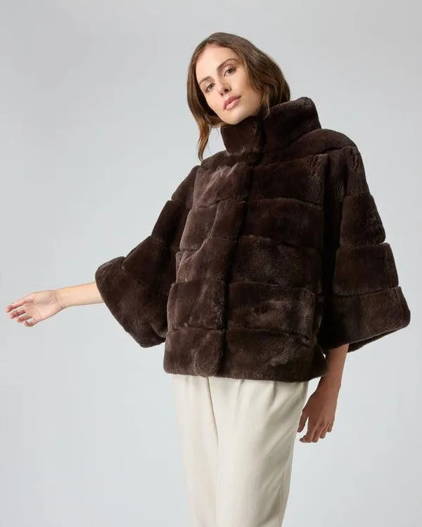 Women Women039s Rex Oversize Short JacketIn Chocolate Brown Chocolate Brown NPeal Coats and Jackets
