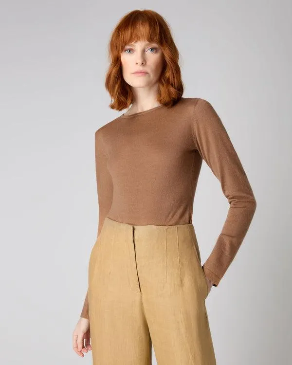 Women Women039s Superfine Long Sleeve Cashmere TopIn Dark Camel Brown Dark Camel Brown NPeal Tops and Tshirts Women Women039s Superfine Long Sleeve Cashmere TopIn Dark Camel Brown Dark Camel Brown NPeal Tops and Tshirts