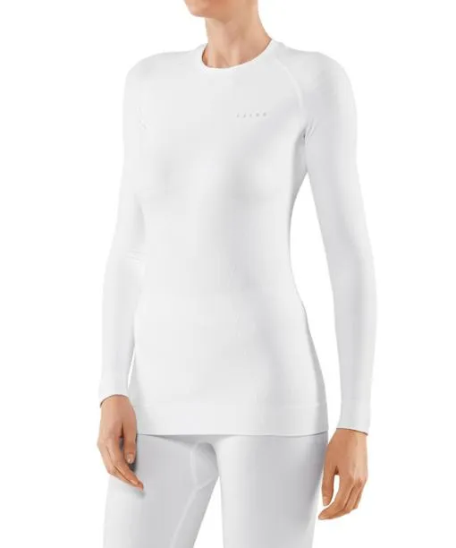 Women Women Long Sleeve Shirt Maximum Warm White FALKE Long Sleeve Shirts