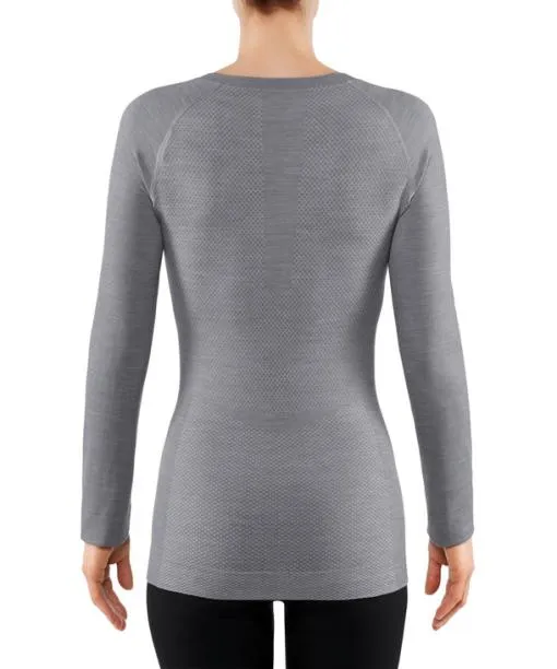 Women Women Long Sleeve Shirt WoolTech Light Grey FALKE Long Sleeve Shirts