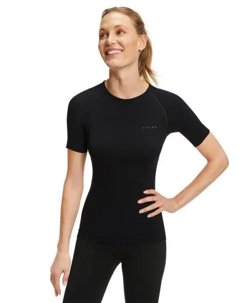 Women Women TShirt Warm Black FALKE Short Sleeve Shirts
