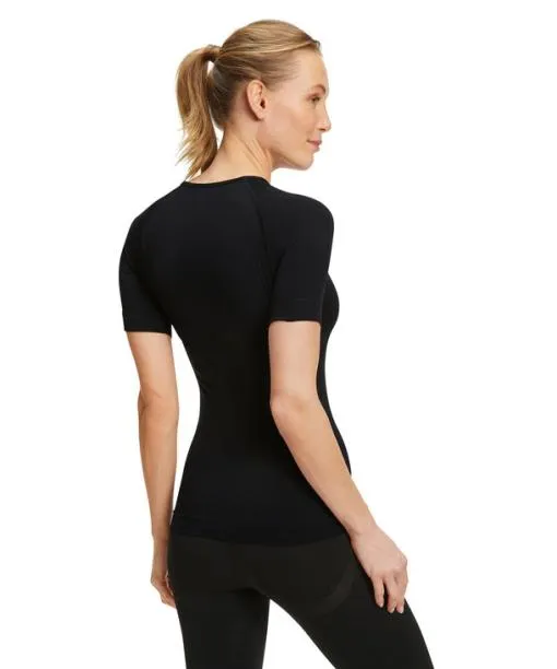 Women Women TShirt Warm Black FALKE Short Sleeve Shirts