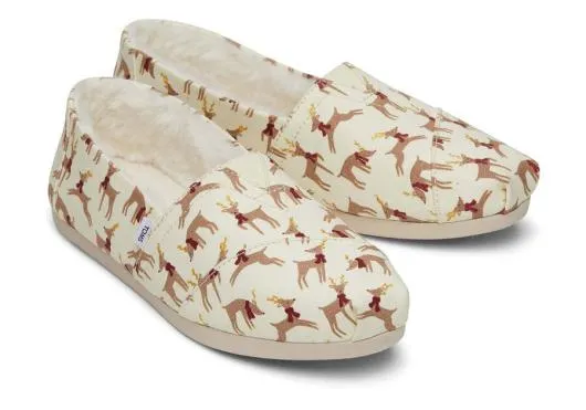Women WomenAlpargata Glitter Reindeer With Faux Fur Glittery Natural TOMS Exclusives Women WomenAlpargata Glitter Reindeer With Faux Fur Glittery Natural TOMS Exclusives