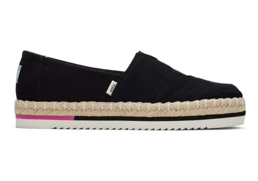 Women WomenAlpargata Rope Platform Black TOMS Alpargatas