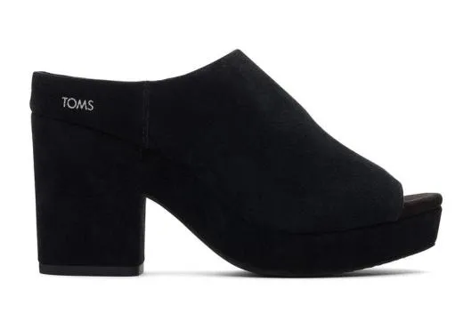 Women WomenFlorence Black Suede Heel Black TOMS Dress Casual