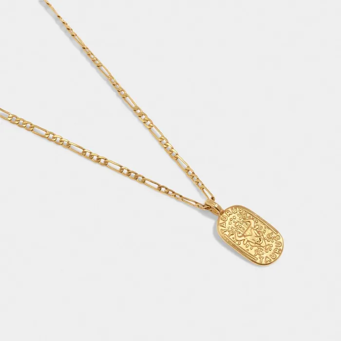 Women Zodiac Collection Katie Loxton Waterproof Gold Zodiac 039Taurus039 Necklace 8211 Taurus Gift
