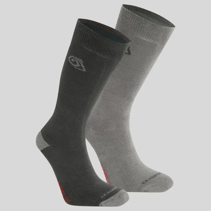 WomensEquipment Socks Craghoppers Unisex Insect Repellent Twin Pack Socks Black Pepper Mid Grey WomensEquipment Socks Craghoppers Unisex Insect Repellent Twin Pack Socks Black Pepper Mid Grey