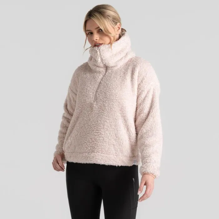 Womens Half Zip Fleece Craghoppers Bronagh Half Zip Fleece Pink Dusk Marl