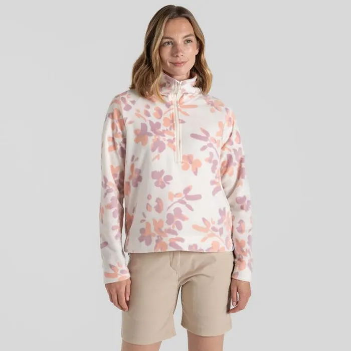 Womens Half Zip Fleece Craghoppers Harper Half Zip Fleece Seasalt Print