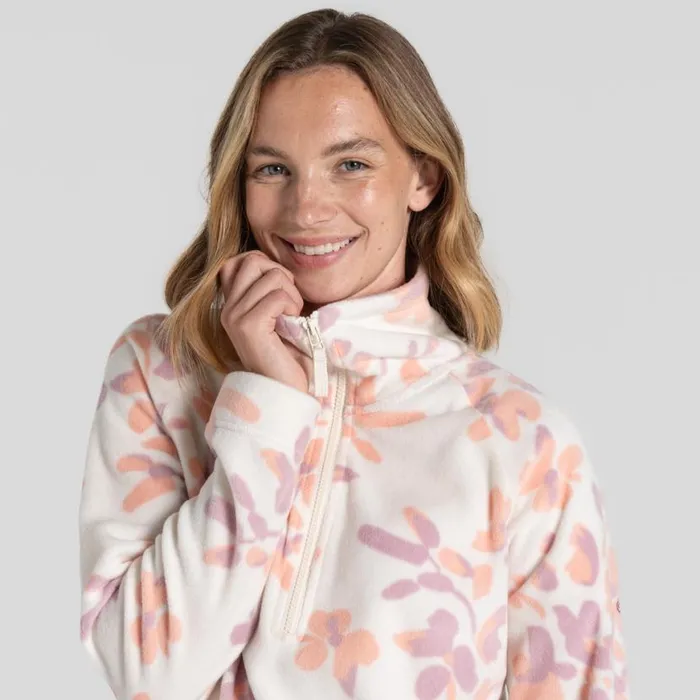 Womens Half Zip Fleece Craghoppers Harper Half Zip Fleece Seasalt Print Womens Half Zip Fleece Craghoppers Harper Half Zip Fleece Seasalt Print