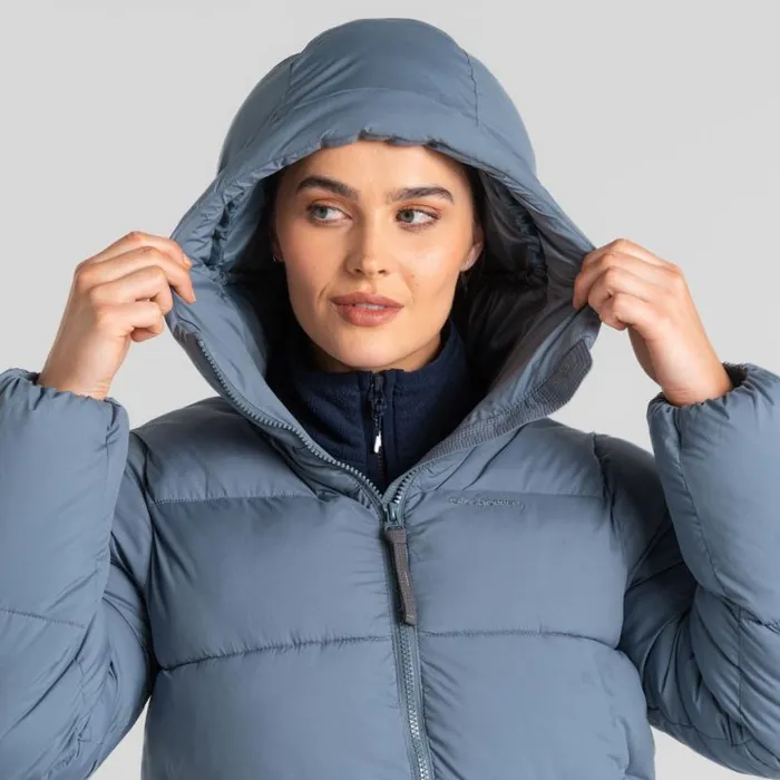 Womens Insulated Jackets Craghoppers Narlia Insulated Hooded Jacket Winter Sky Womens Insulated Jackets Craghoppers Narlia Insulated Hooded Jacket Winter Sky