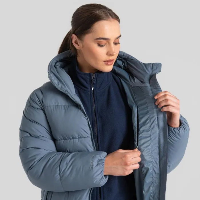 Womens Insulated Jackets Craghoppers Narlia Insulated Hooded Jacket Winter Sky Womens Insulated Jackets Craghoppers Narlia Insulated Hooded Jacket Winter Sky