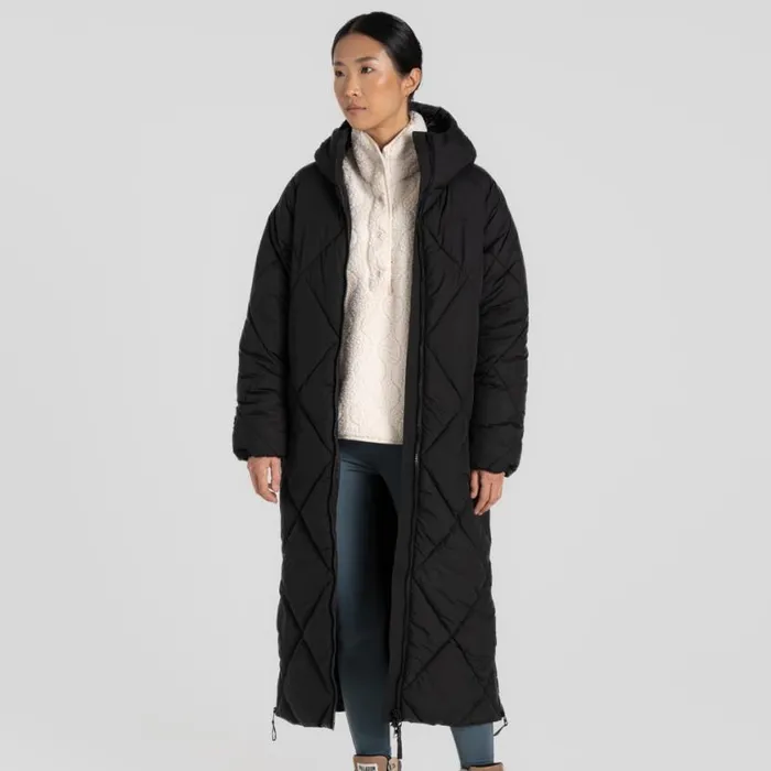 Womens Insulated Jackets Craghoppers Sarmiento Insulating Hooded Jacket Black
