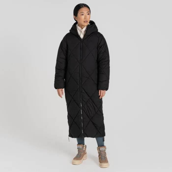 Womens Insulated Jackets Craghoppers Sarmiento Insulating Hooded Jacket Black Womens Insulated Jackets Craghoppers Sarmiento Insulating Hooded Jacket Black