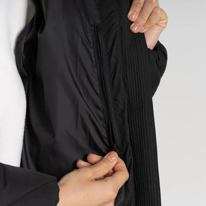Womens Insulated Jackets Craghoppers Sarmiento Insulating Hooded Jacket Black Womens Insulated Jackets Craghoppers Sarmiento Insulating Hooded Jacket Black