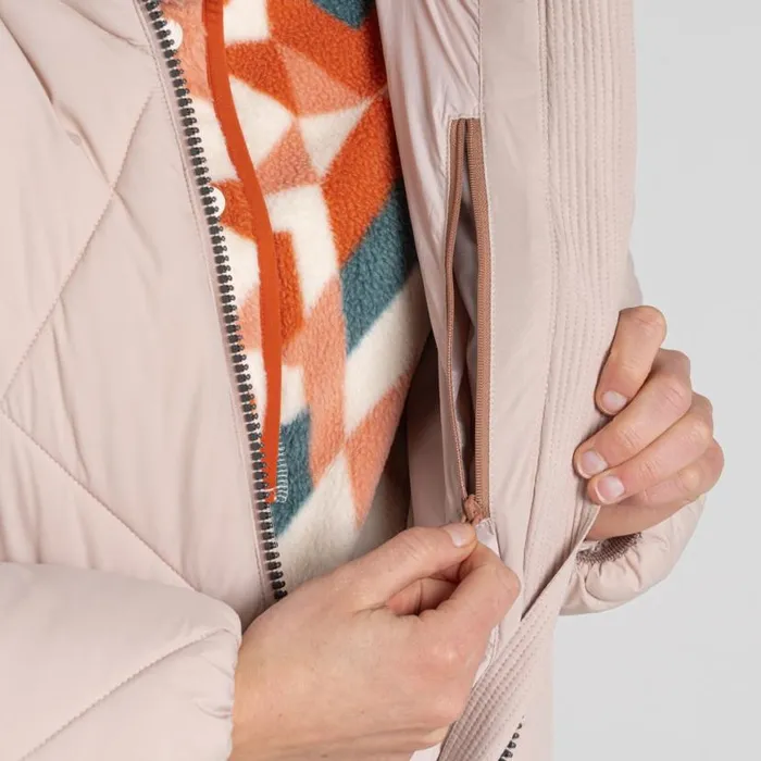 Womens Insulated Jackets Craghoppers Sarmiento Insulating Hooded Jacket Fresh Beige Womens Insulated Jackets Craghoppers Sarmiento Insulating Hooded Jacket Fresh Beige