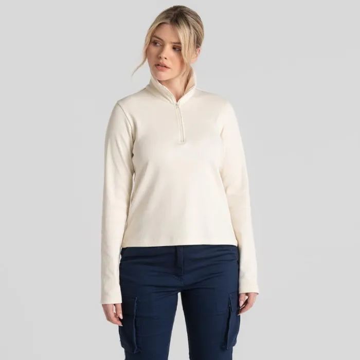 Womens Long Sleeve Craghoppers Orlaith Half Zip Long Sleeved Top Calico