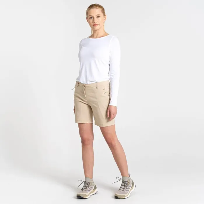 Womens Shorts Craghoppers Stretch Kiwi Pro III Shorts Desert Sand Womens Shorts Craghoppers Stretch Kiwi Pro III Shorts Desert Sand