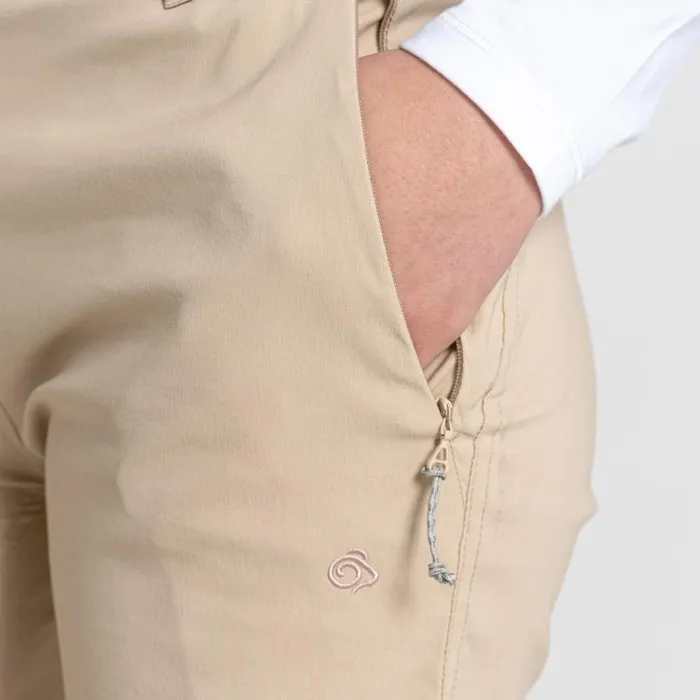 Womens Shorts Craghoppers Stretch Kiwi Pro III Shorts Desert Sand Womens Shorts Craghoppers Stretch Kiwi Pro III Shorts Desert Sand