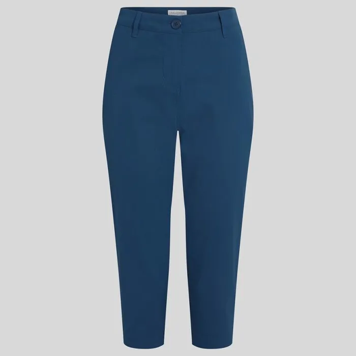 Womens Walking Trousers Craghoppers Kiwi Pro II Cropped Trouser Poseidon Blue