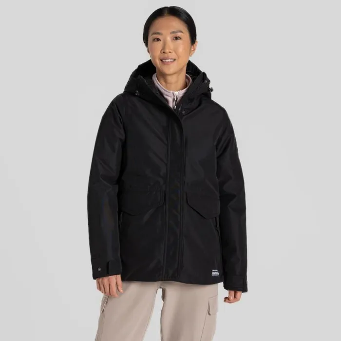 Womens Waterproof Jackets Craghoppers CO2 Renu Sally Waterproof Jacket Black