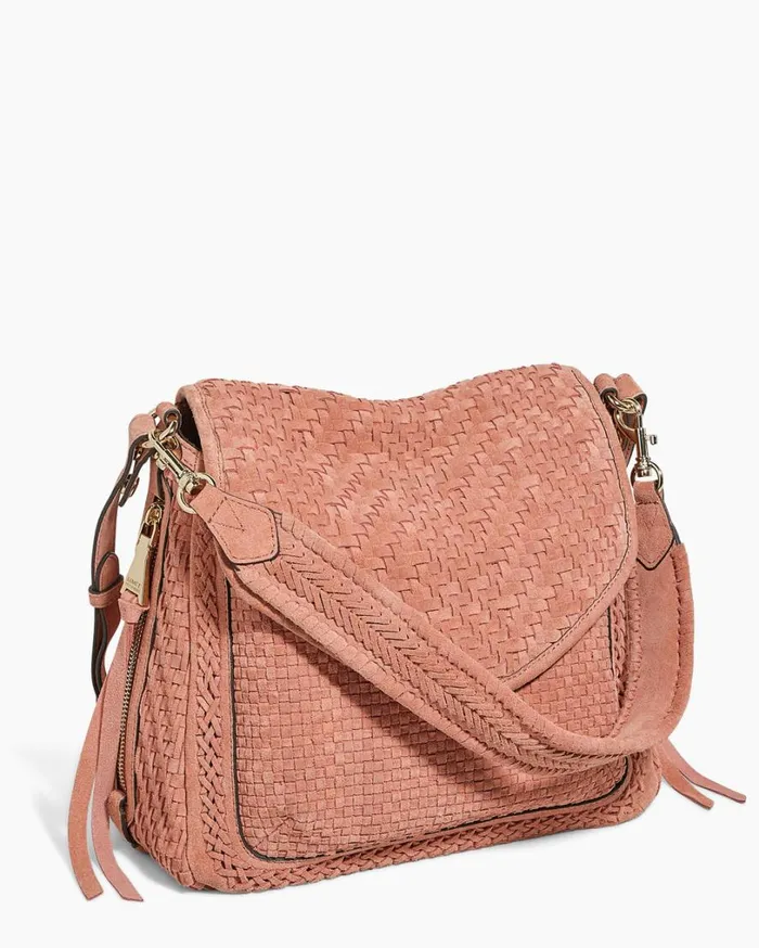 Woven All For Love Convertible Shoulder Apricot Suede Women Aimee Kestenberg Satchels