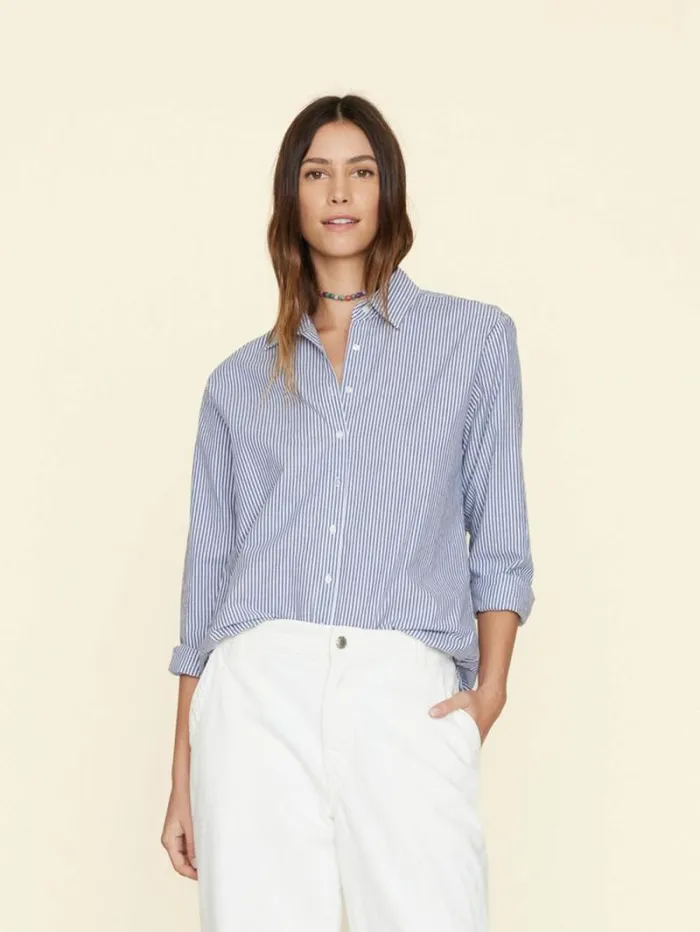 Xirena Blue Ink Beau Shirt Women Shirts