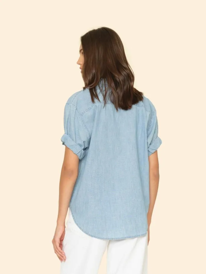 Xirena Dusty Blue Channing Shirt Women Shirts
