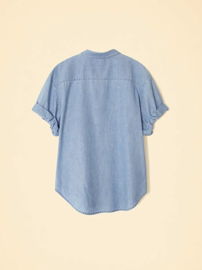 Xirena Dusty Blue Channing Shirt Women Shirts