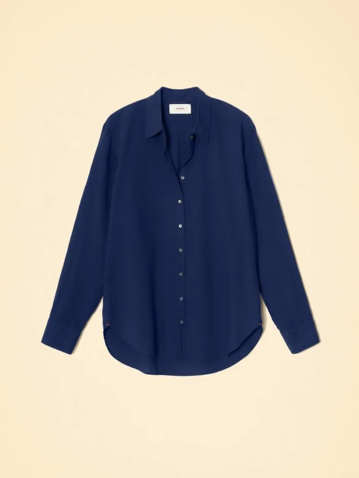 Xirena Navy Beau Shirt Women Shirts