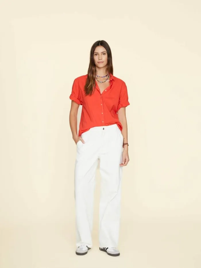 Xirena White Garrett Denim Pant Women Pants and Jumpsuits